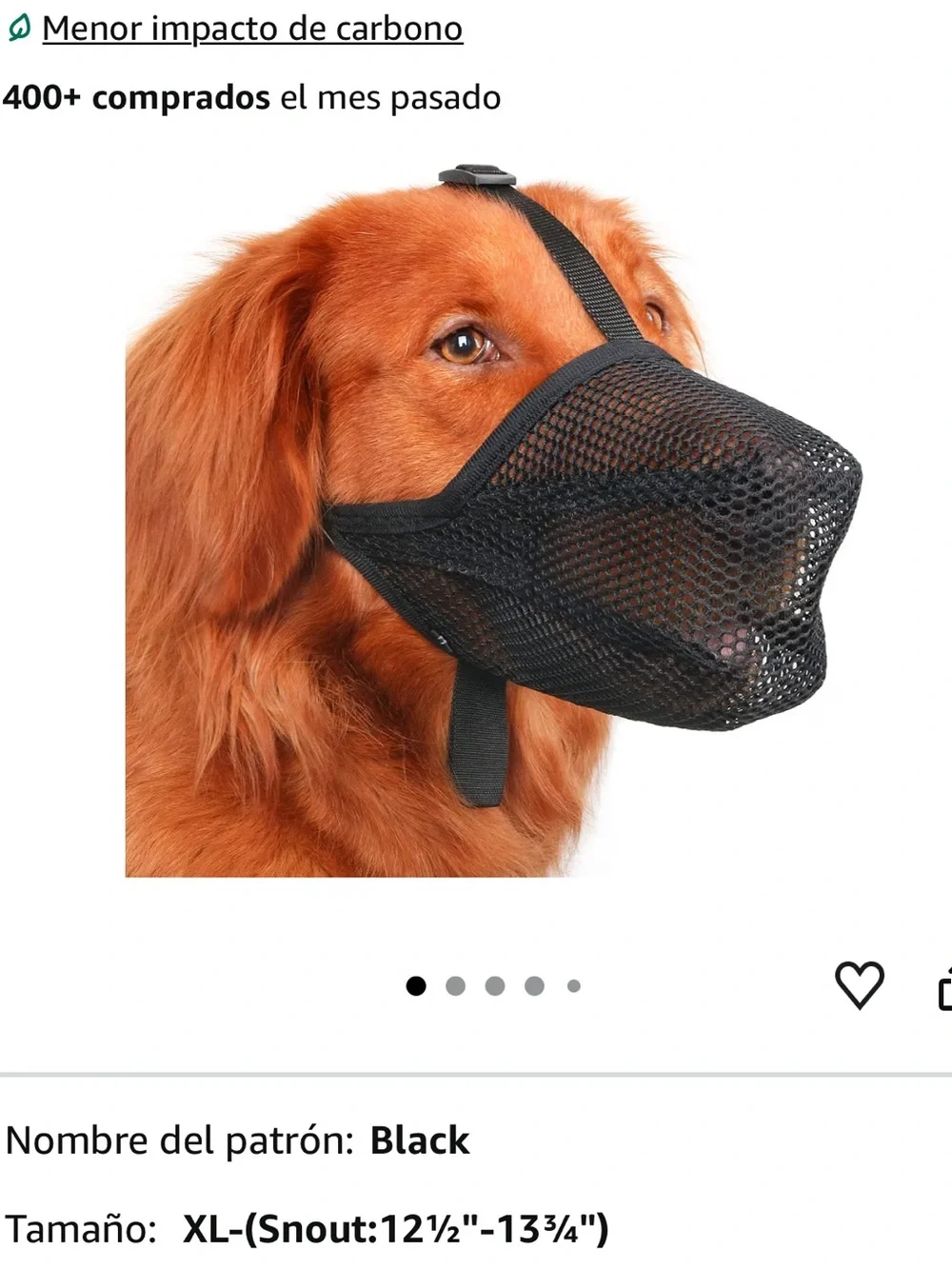 Black Breathable Mesh Dog Muzzle with Adjustable Straps